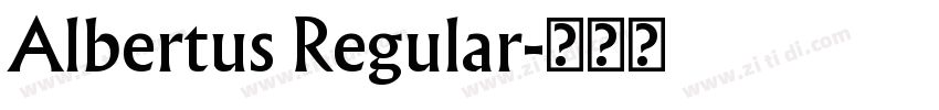 Albertus Regular字体转换